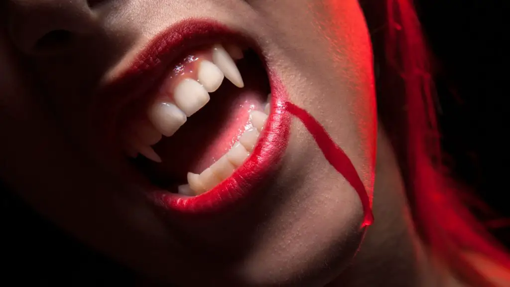 Add fake blood around your mouth