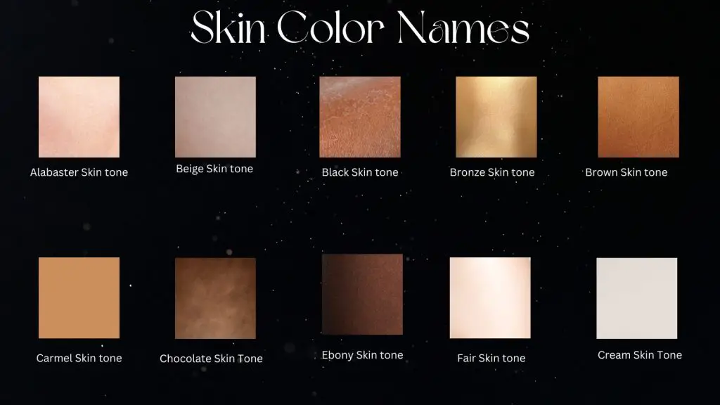 skin color and their names